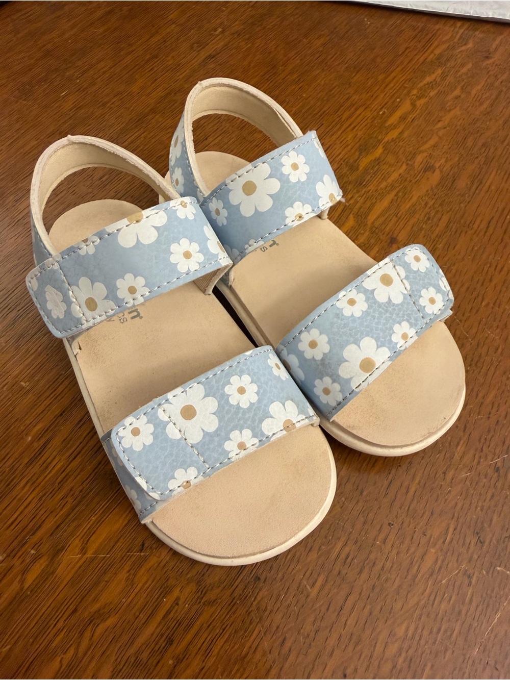 Toddler See Kai Run Blue Daisy Strap Sandals